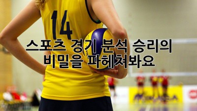 스포츠 경기 분석: 승리의 비밀을 파헤쳐봐요!